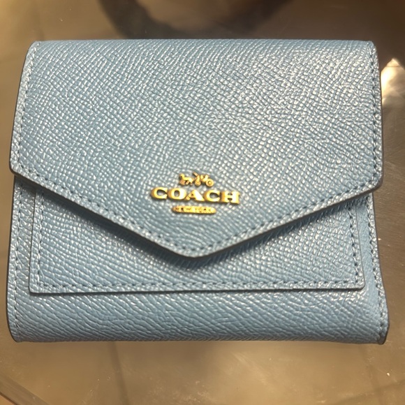 Coach Handbags - Coach Blue Small Wallet NWOT